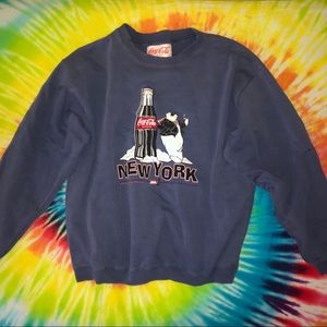 Vintage New York Coca Cola Crewneck Sweatshirt L